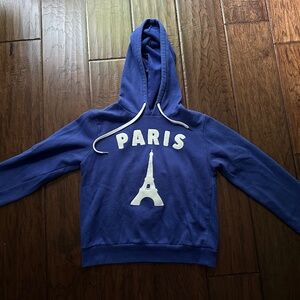 PARIS Hoodie Blue & White Size XS EUC!